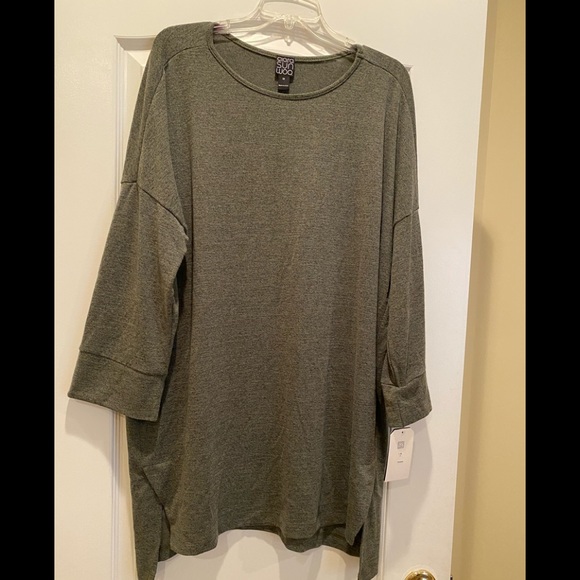 NWT Clara SunWoo green tweed boyfriend tunic - Picture 2 of 8